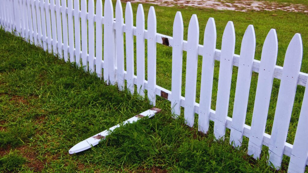 broken fence