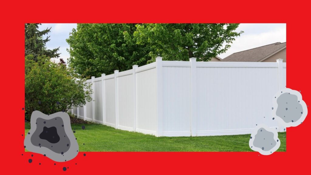 Technician improving airflow to prevent mildew on vinyl fence for Bullzeye Fence